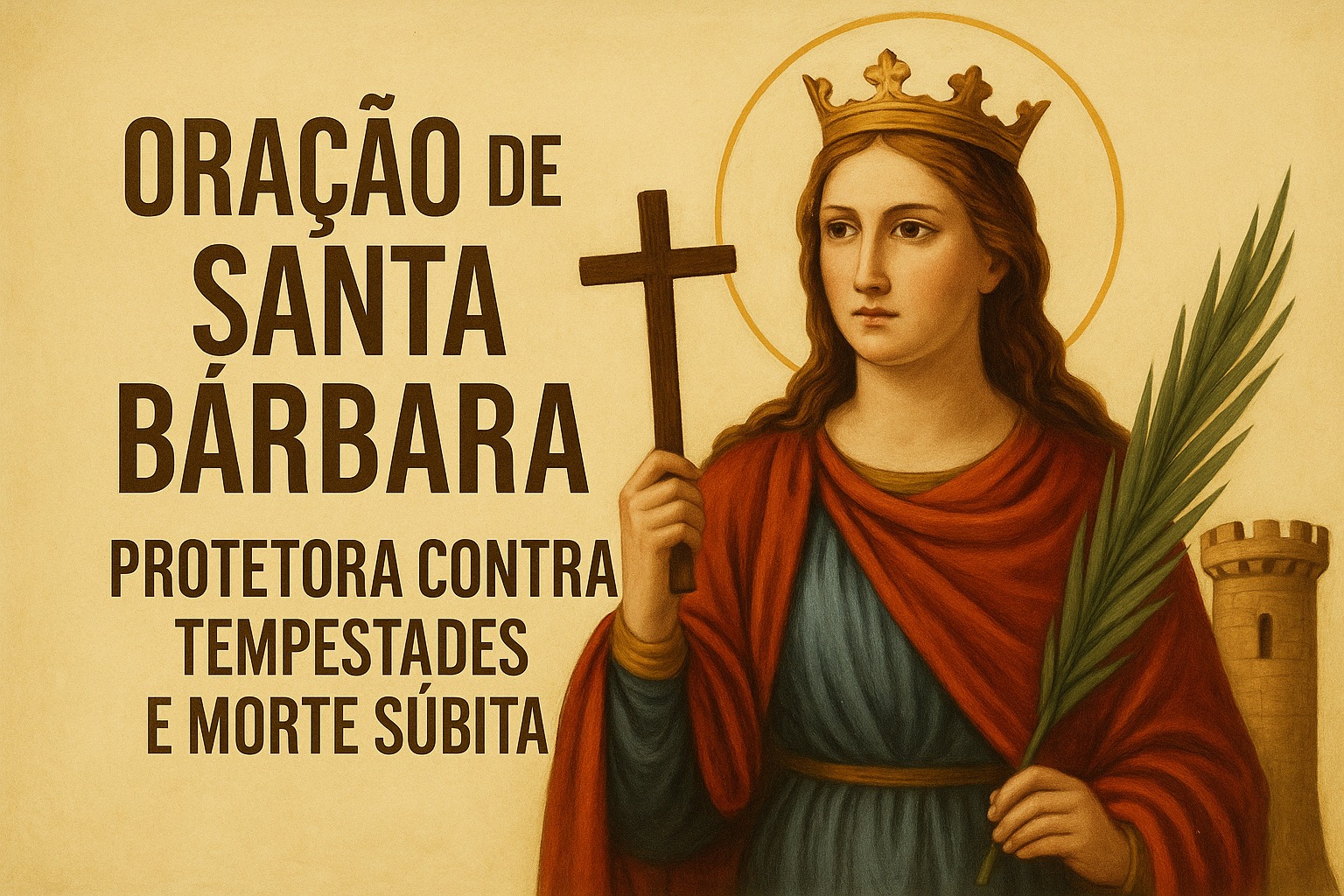 Oração de Santa Bárbara Protetora Contra Tempestades e Morte Súbita