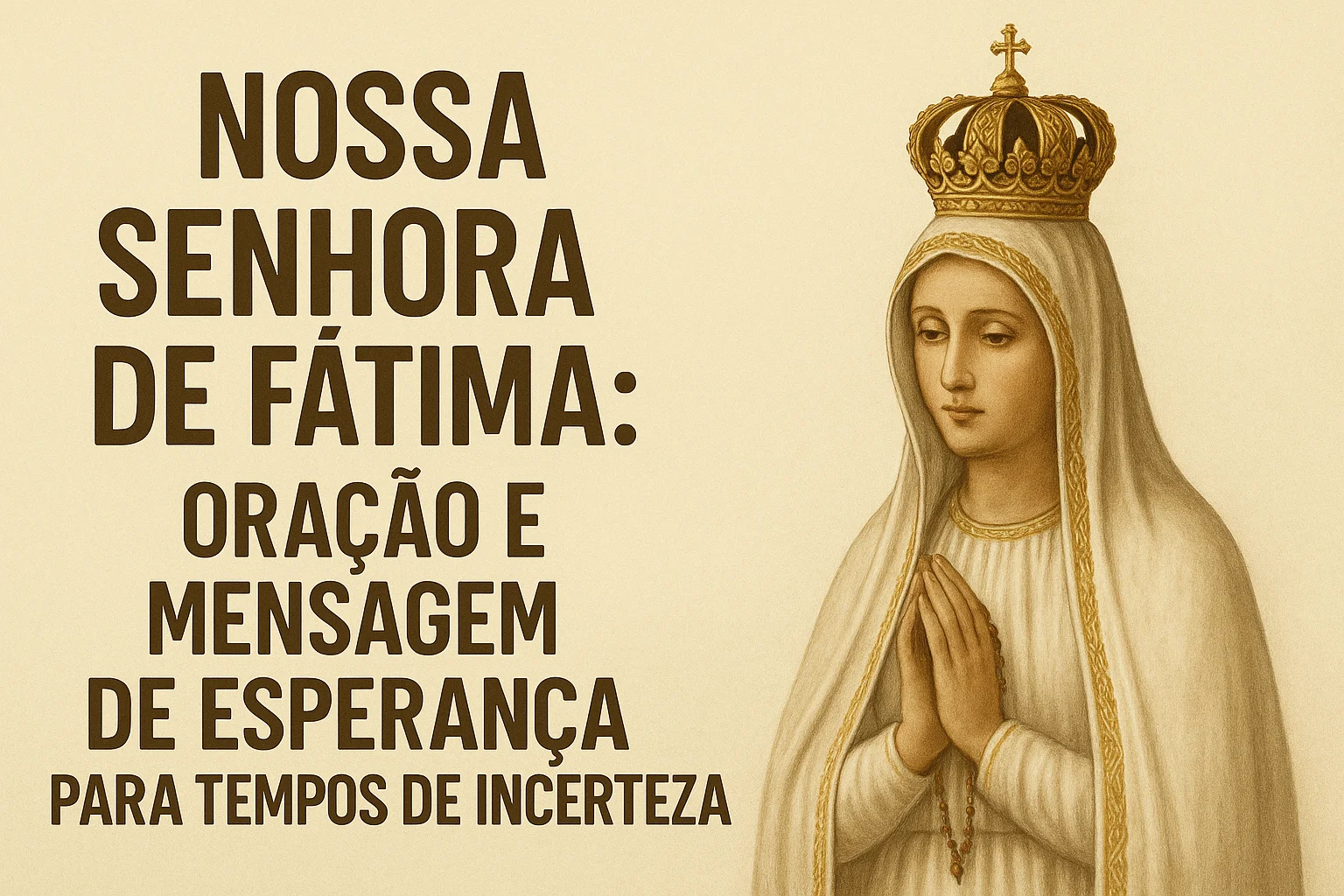 Nossa Senhora de Fátima: Oração e Mensagem de Esperança para Tempos de Incerteza