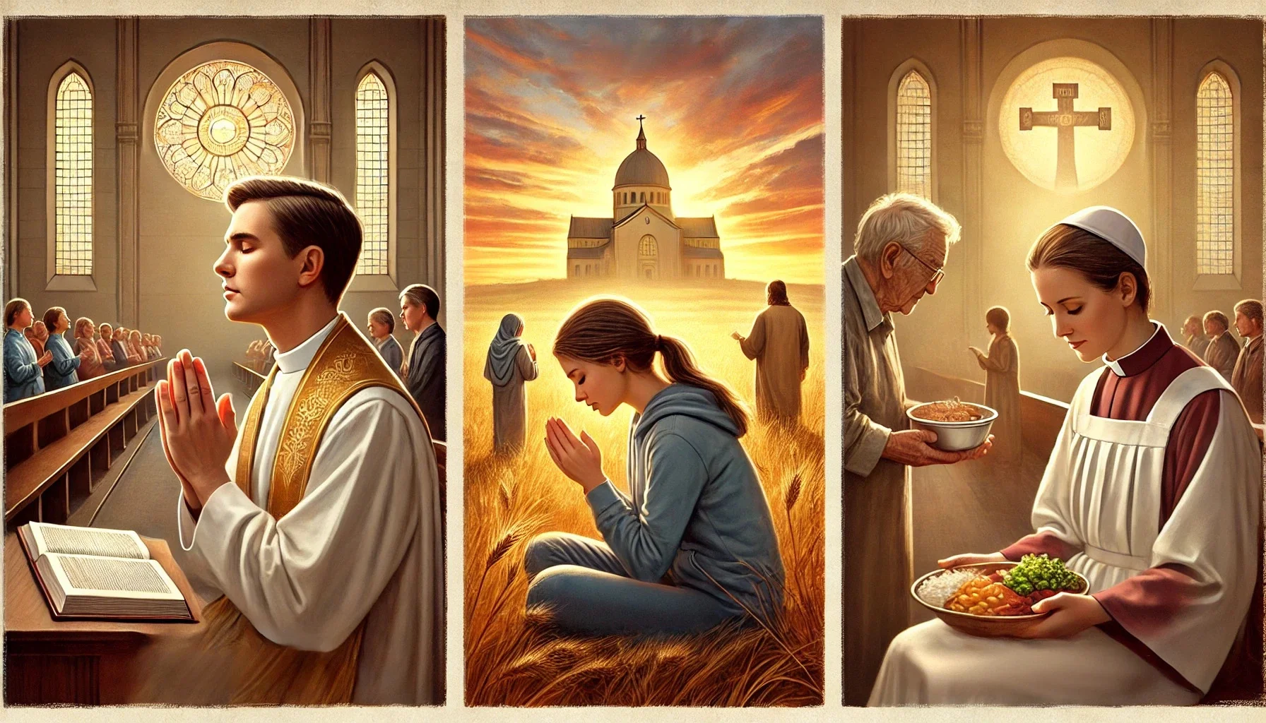 Ato de Fé, Esperança e Caridade - Virtudes Teologais Declarando as Três Virtudes Fundamentais