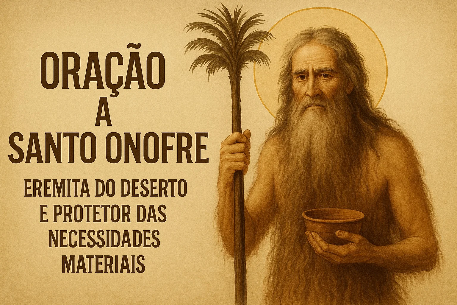 Oração a Santo Onofre Eremita do Deserto e Protetor das Necessidades Materiais