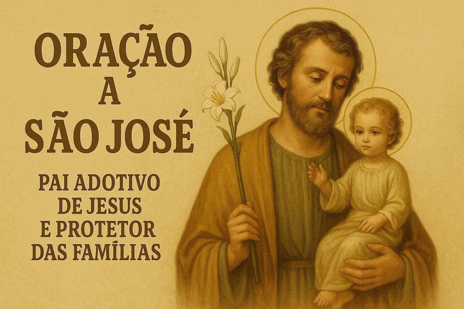 Oração a São José Pai Adotivo de Jesus e Protetor das Famílias