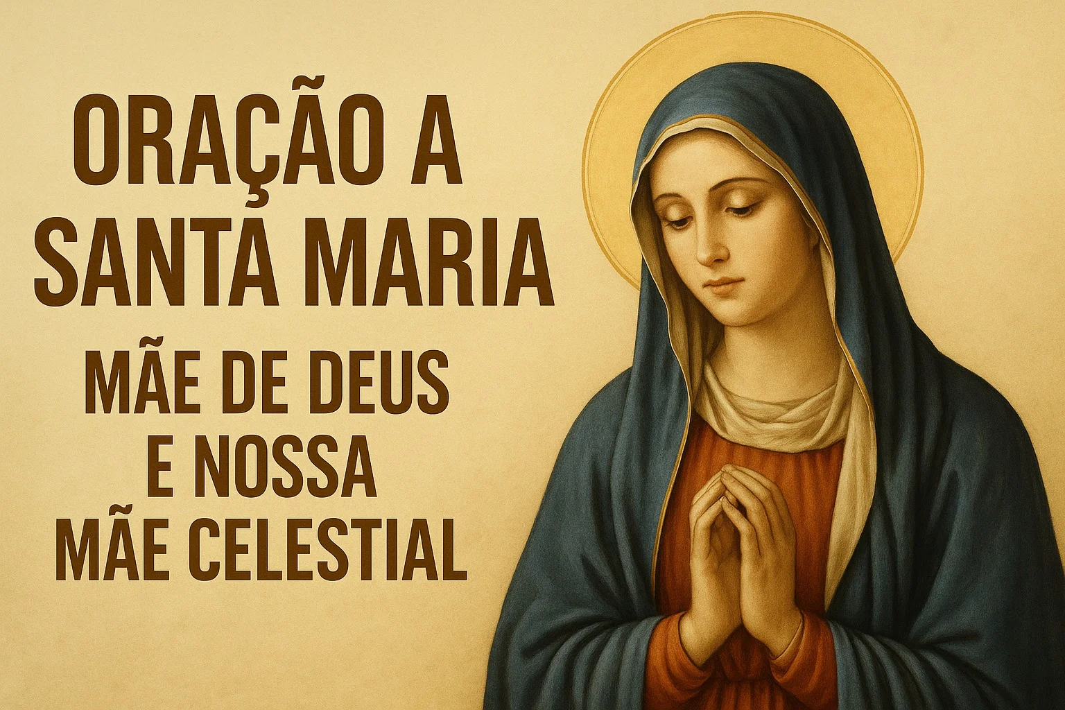 Oração a Santa Maria Mãe de Deus e Nossa Mãe Celestial
