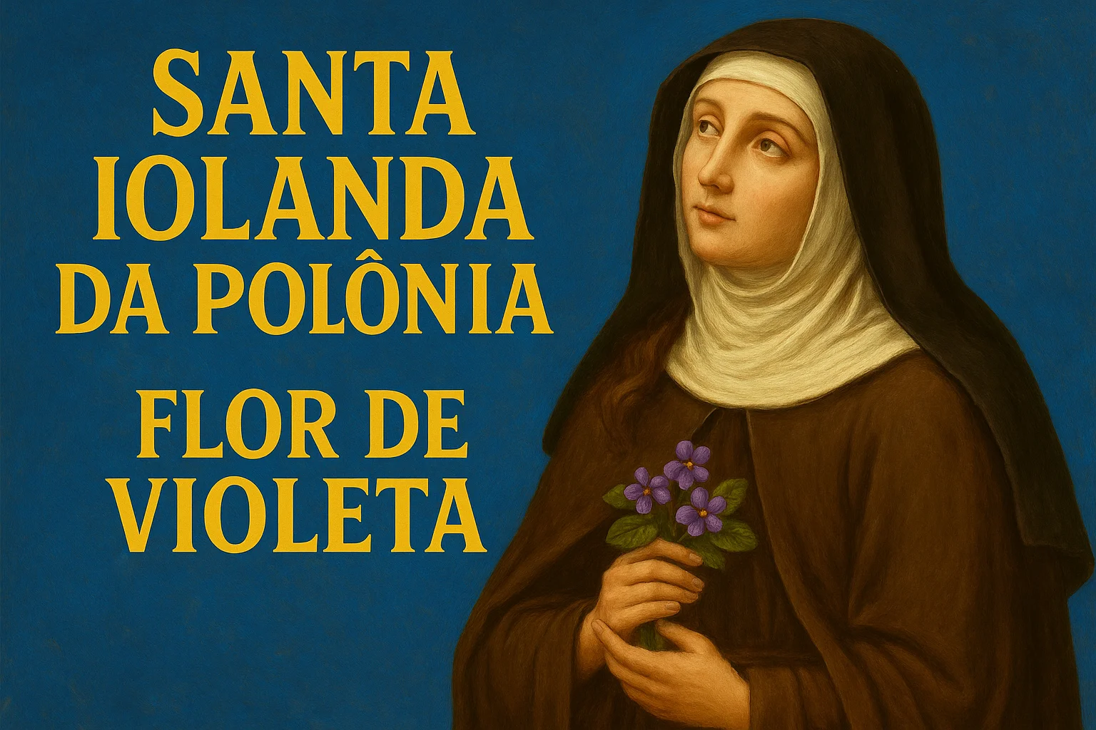 SANTO DO DIA 14 DE JUNHO: SANTA IOLANDA DA POLÔNIA – HISTÓRIA, ORAÇÃO E MILAGRES DA FLOR DE VIOLETA
